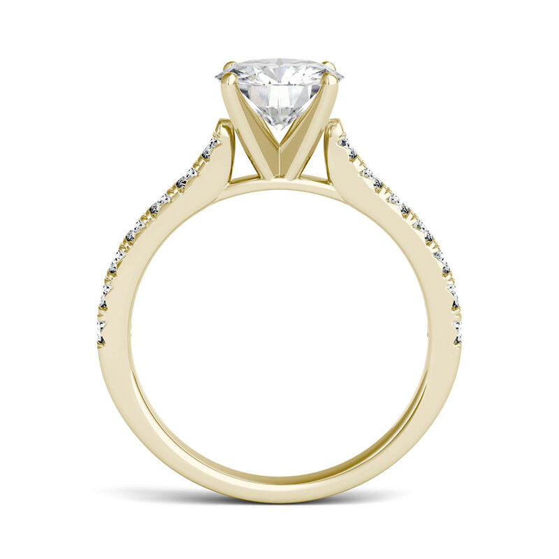 Hearts &amp; Arrows Moissanite Ring in 14K Yellow Gold &#40;1 7/8 ct. tw.&#41;