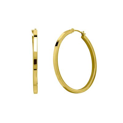 Polished Hoop Earrings in 14K Gold, 20MM