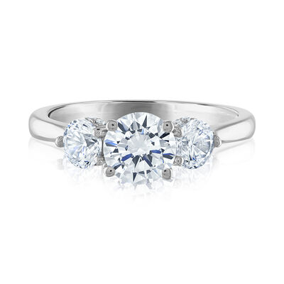 3/4 ct. tw. Lab Grown Diamond Semi-Mount Engagement Ring in 14K White Gold (Setting Only)