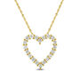 Diamond Open Heart Pendant in 10K Yellow Gold &#40;1/2 ct. tw.&#41;