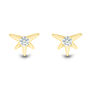 Lab Grown Diamond Starburst Stud Earrings in 10K Yellow Gold &#40;1/10 ct. tw.&#41;