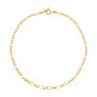 Figaro Anklet in 14K Yellow Gold, 9&rdquo;