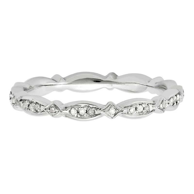 1/8 ct. tw. Diamond Stack Ring in Sterling Silver