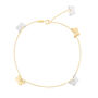 Charm Anklet with Two-Toned Butterflies in 14K Yellow Gold