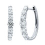 1 ct. tw. Lab Grown Diamond Hoop Earrings in 14K White Gold
