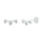 Diamond Curve Bar Stud Earrings in 10K White Gold &#40;1/10 ct. tw.&#41;
