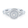 Halo Promise Ring in Sterling Silver &#40;1/4 ct. tw.&#41;