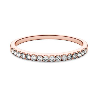 Moissanite Band in 14K Rose Gold (1/7 ct. tw.)