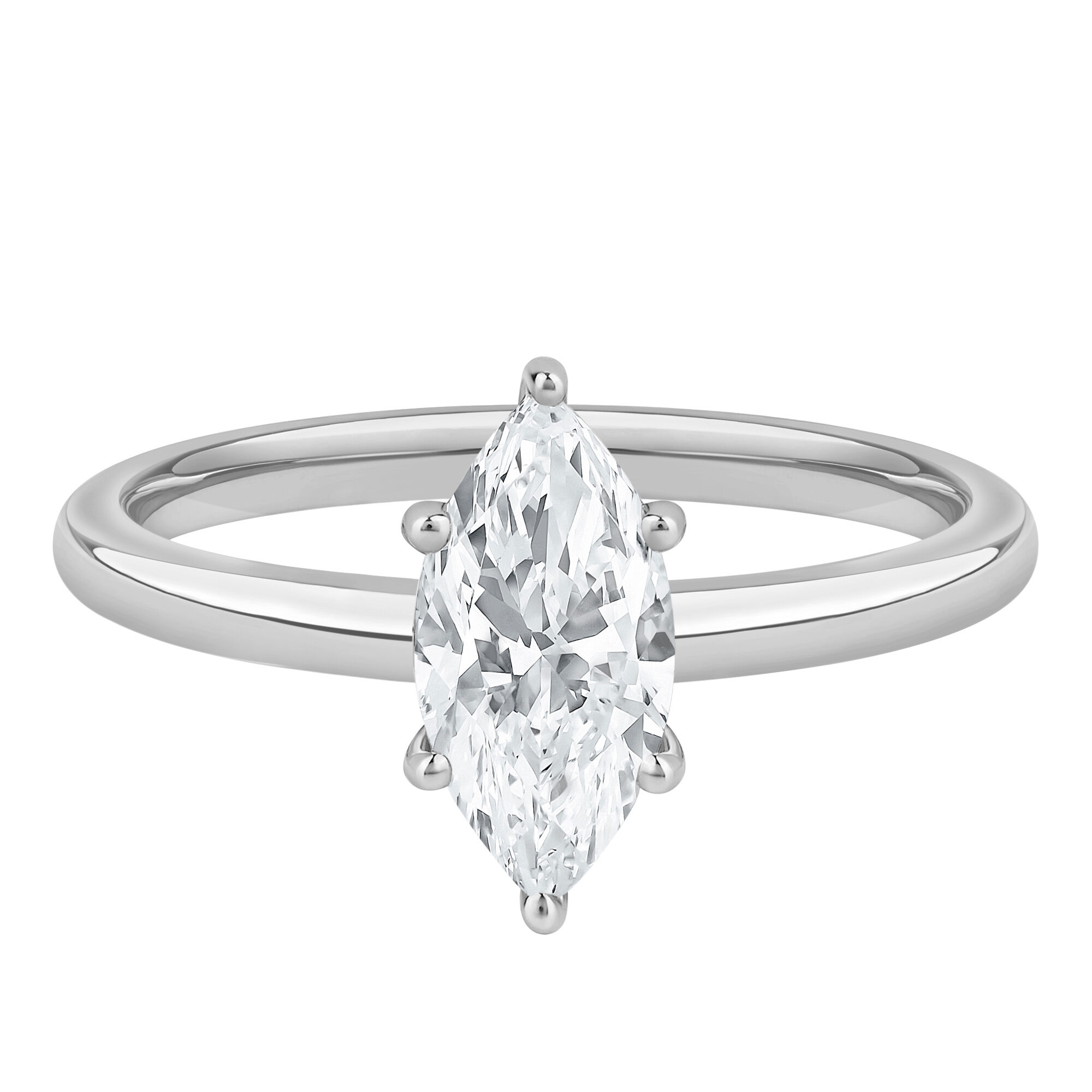 Helzberg Signature Diamond Marquise Solitaire Engagement Ring