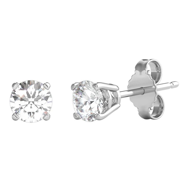 Diamond Round Stud Earrings in 18K White Gold &#40;1/2 ct. tw.&#41;