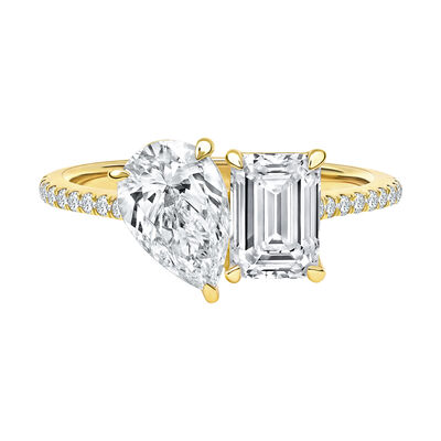Iris Toi et Moi Lab Grown Diamond Engagement Ring in 14K Yellow Gold (2 1/7 ct. tw.)