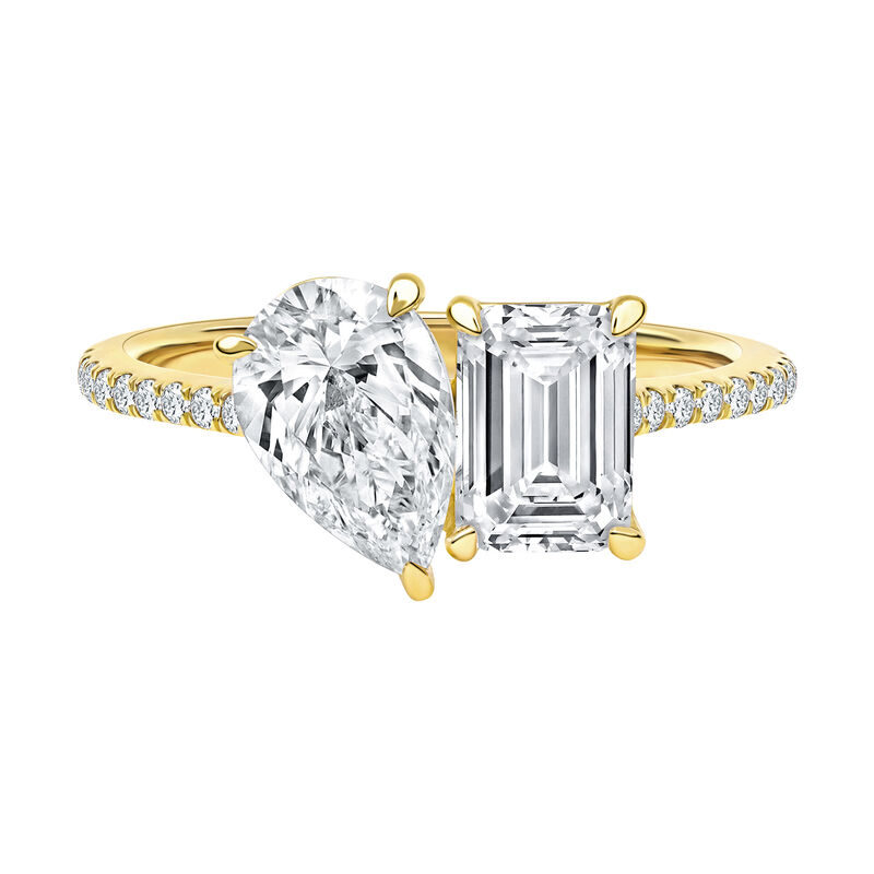 Iris Toi et Moi Lab Grown Diamond Engagement Ring in 14K Gold