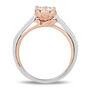 Belle Engagement Ring with Diamond Cluster in 14K White &amp; Rose Gold &#40;1/3 ct. tw.&#41;