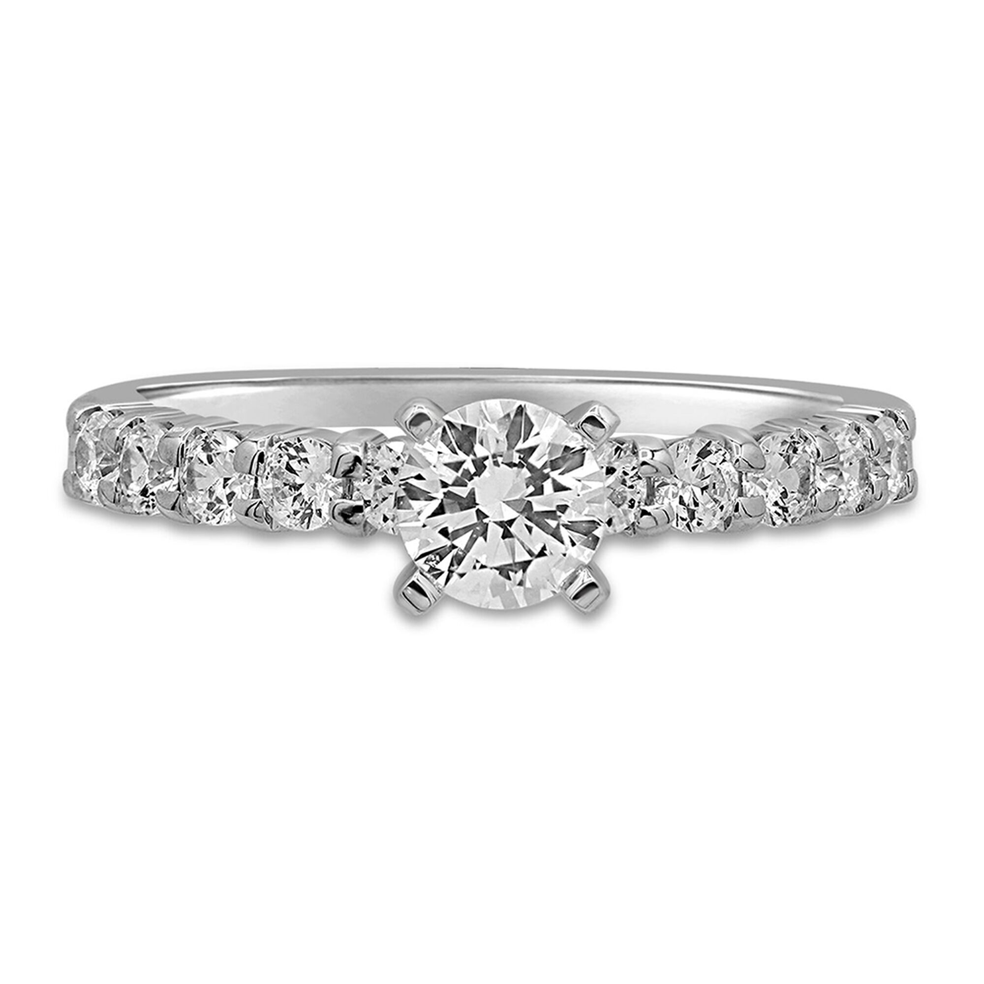 1 ct. tw. Diamond Engagement Ring in 14K White Gold | Helzberg Diamonds