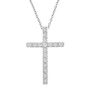 Diamond Cross Pendant in Sterling Silver &#40;1/10 ct. tw.&#41;