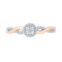 1/8 ct. tw. Diamond Promise Ring in Sterling Silver &amp; 10K Rose Gold