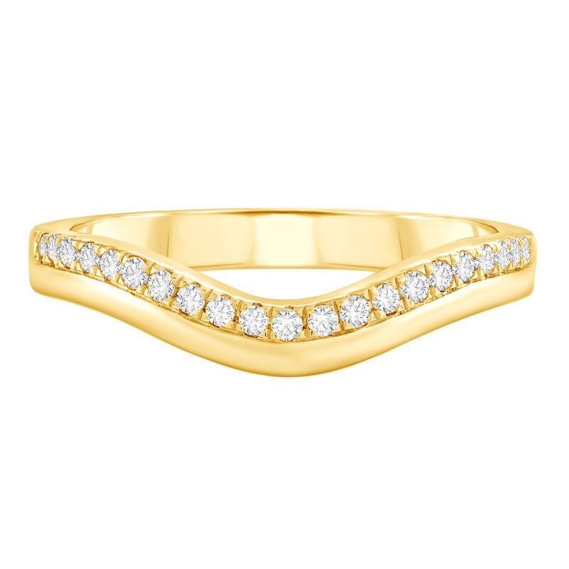 Diamond Contour Band in 10K Gold &#40;1/7 ct. tw.&#41;