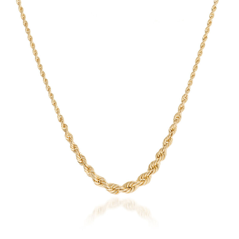 Rope Chain Necklace in 14K Yellow Gold, 18&quot;