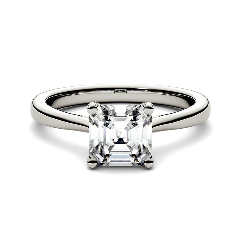 Asscher-Cut Moissanite Ring in 14K White Gold &#40;1 1/3 ct. tw.&#41;