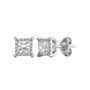 Princess-Cut Diamond Illusion Stud Earrings in 10K White Gold &#40;1/2 ct. tw.&#41;