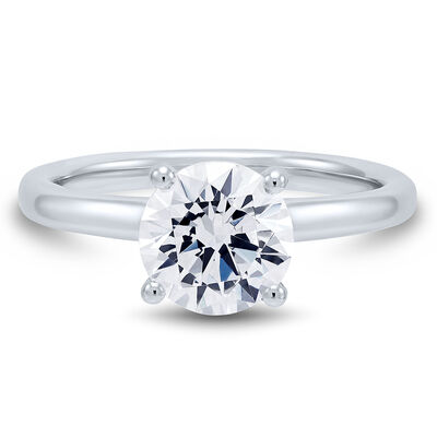 Lab Grown Diamond Round Solitaire Engagement Ring in 14K White Gold (2 ct.)