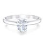 Oval Solitaire Diamond Engagement Ring in 14K White Gold &#40;3/4 ct.&#41;