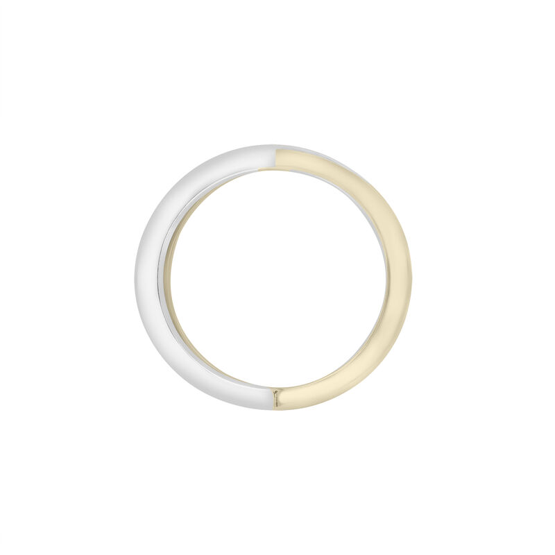 Two-Tone &#39;X&#39; Ring in Vermeil