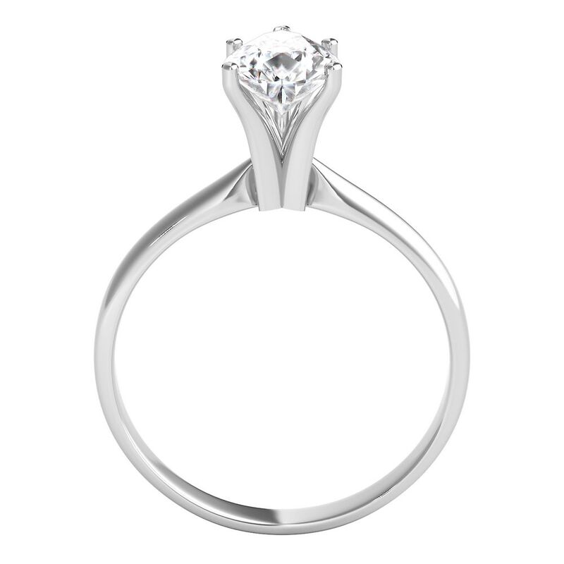 1 ct. tw. Diamond Pear Shaped Solitaire Engagement Ring in 14K White Gold