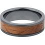 Men&rsquo;s Wood Inlay Wedding Band in Tantalum, 7mm