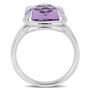 Cushion-Cut Amethyst &amp; White Topaz Ring in Sterling Silver