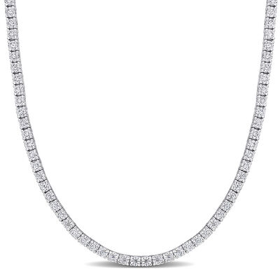 Moissanite Tennis Necklace in Sterling Silver (12 1/2 ct. tw.)