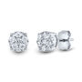 Lab Grown Diamond Cluster Earrings in 14K White Gold &#40;1/3 ct. tw.&#41;