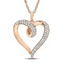 1/4 ct. tw. Diamond Heart Pendant in 10K Rose Gold