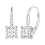 Princess-Cut Diamond Drop Earrings in 10K White Gold &#40;1/2 ct. tw.&#41;