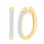 Diamond Hoop Earrings in 10K Yellow Gold &#40;3/8 ct. tw.&#41; 