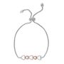 Rhythm &amp; Muse&amp;&#35;8482; Lab Created White Sapphire Heart Bolo Bracelet in 14K Rose Gold over Sterling Silver