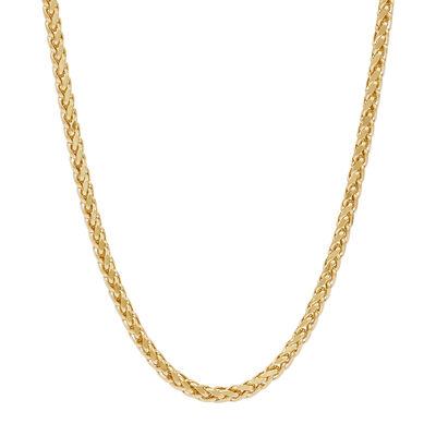 Men’s Four-Sided Hollow Franco Chain in 14K Yellow Gold, 3MM, 22”