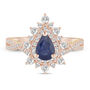 Ivy Pear-Shaped Blue Sapphire and Diamond Engagement Ring in 14K Gold &#40;5/8 ct. tw.&#41;
