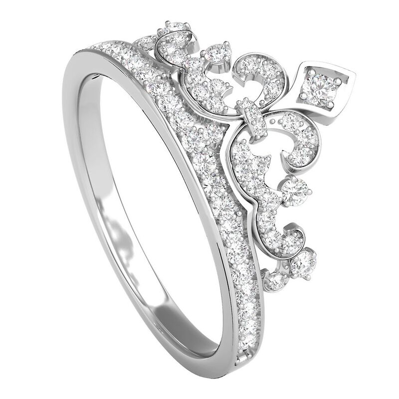 Diamond Tiara Ring in Sterling Silver &#40;1/4 ct. tw.&#41;