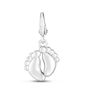 Baby Footprint Charm in Sterling Silver