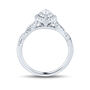 Marquise Diamond Engagement Ring with Twist Band in 14K White Gold &#40;1/2 ct. tw.&#41;