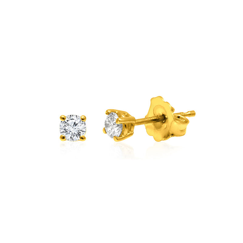 Diamond Solitaire Earrings in 14K Yellow Gold &#40;1/4 ct. tw.&#41;