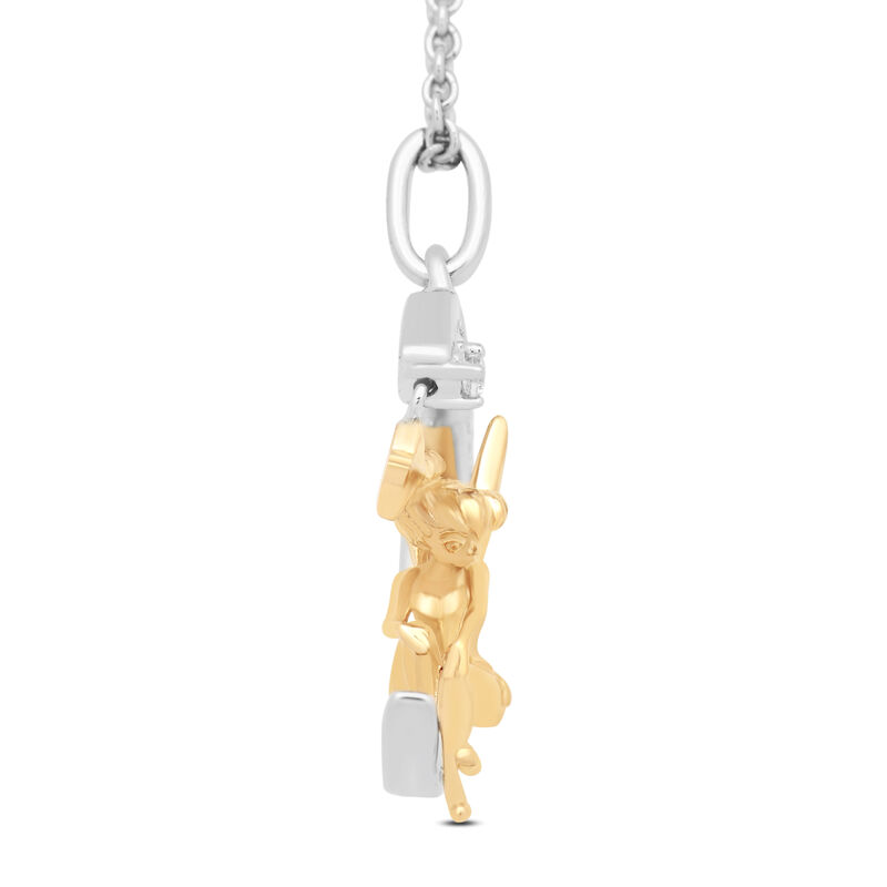 Tinkerbell Diamond Pendant in Sterling Silver and 10K Yellow Gold &#40;1/10 ct. tw.&#41;