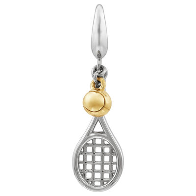 Tennis Racket Charm in Sterling Silver