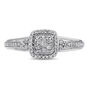 Diamond Cushion Cluster Promise Ring in Sterling Silver &#40;1/5 ct. tw.&#41;