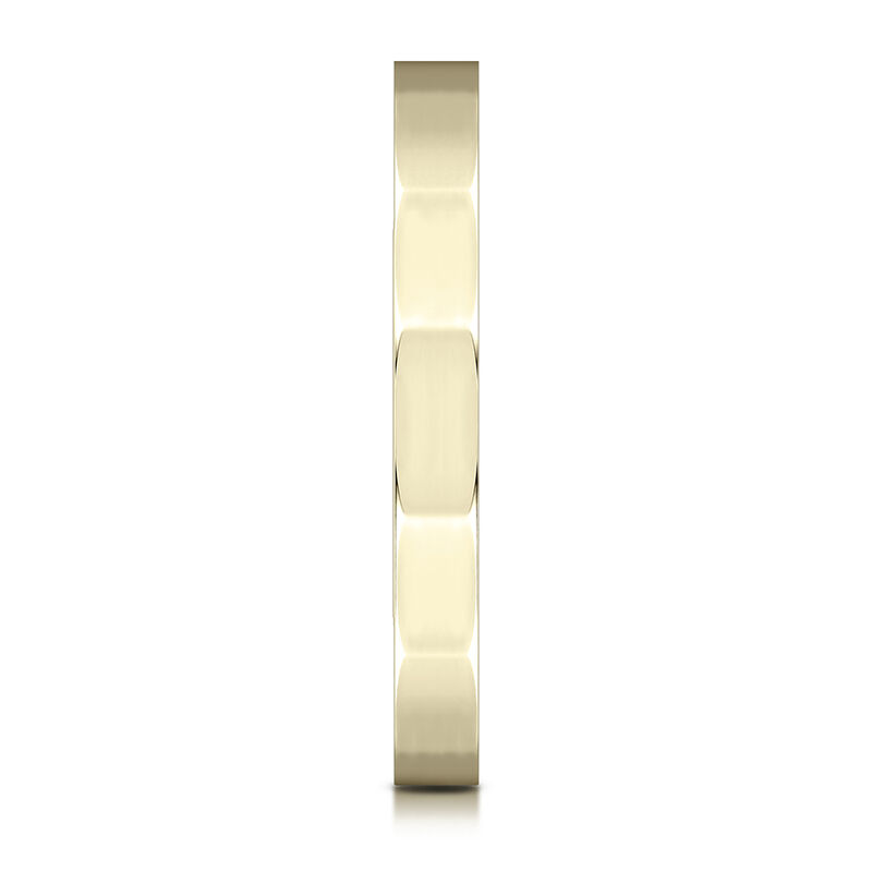 Faceted Wedding Band in 14K Yellow Gold