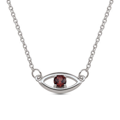 evil eye necklace with custom gemstone