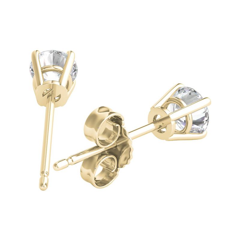 1/2 ct. tw. Ultima Diamond 4-Prong Stud Earrings in 14K Yellow Gold