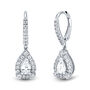 Lab Grown Diamond Earrings with Pear-Shape in 14K White Gold &#40;1 1/4 ct. tw.&#41;