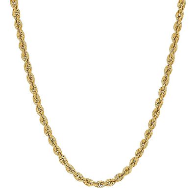 Glitter Rope Chain in 14K Yellow Gold, 22